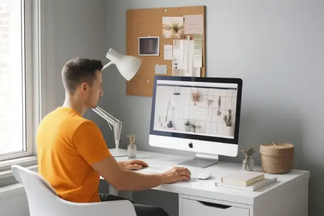 창문에서 들어오는 빛이 만드는 집중 환경